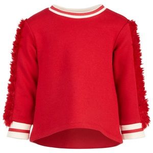 First Impressions baby red fleece trim sweatshirt